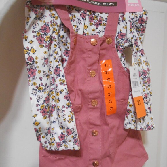 NEW BCBG GIRLS 2 PIECE JUMPER OUTFIT SET SIZE 2T DUSTY ROSE w/ POCKETS 👸🎁 - Picture 5 of 9